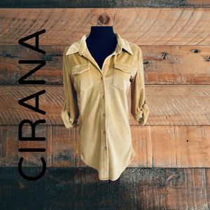 CIRANA Women’s Long Sleeve Corduroy Button Down Top/Shirt